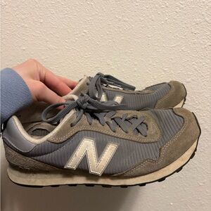 New Balance Cream and Gray Sneakers